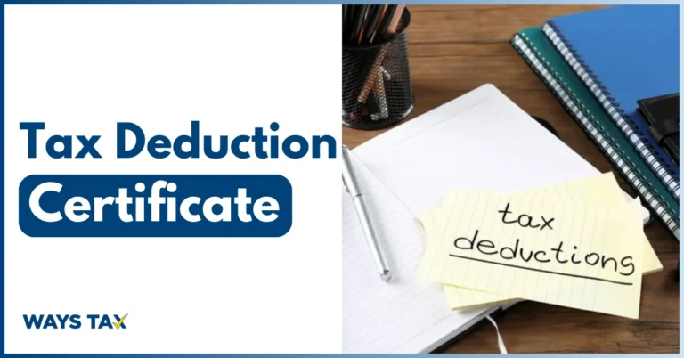 Tax Deduction Certificate