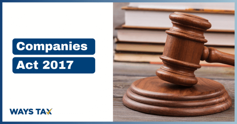 Companies Act 2017 in Pakistan explained by WaysTax with gavel and legal books
