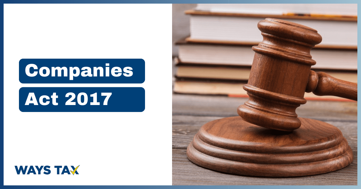 Companies Act 2017 in Pakistan explained by WaysTax with gavel and legal books